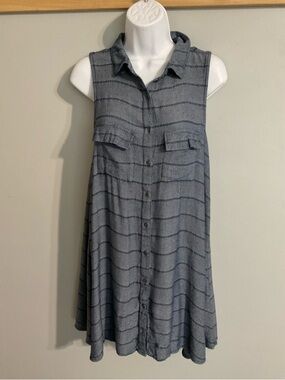 Mudd Sleeveless Striped Mini Dress in Shades of Navy Size Medium
